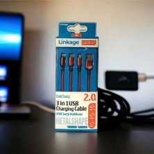 Linkage 3 In 1 USB Şarj ve Veri Kablosu-Iphone- Uyumlu