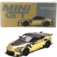 1:64 Mini Gt Nissan Z Veilside FFZ400 Gold Chrome Diecast Model Araba