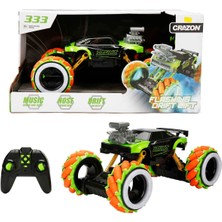 Crazon 1:14 Sesli ve Işıklı Flashing Drift Light USB Şarjlı Uzaktan Kumandalı Akrobasi Arabası 43 cm