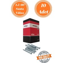 mobilyap Akdeniz 4,5X60 Sunta Vidası Sivri Uçlu Ahşap Tahta Ağaç Mobilya Ayak Kulp Vidası 10 Adet