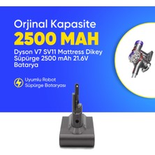 Ümit Maker Dyson V7 SV11 Mattress 2500 Mah Pil Dikey Süpürge Batarya