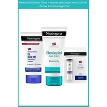 Neutrogena Parfümlü El Kremi 75 ml + Nemlendirici Ayak Kremi 100 ml + Dudak Kremi Hediyeli Set