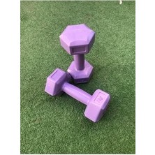Leyaton Plastik Dambıl Ağırlık Seti 1 kg x 2 Adet -646667 Tek Ebat Mor Dambıl Seti 2 x 1 kg