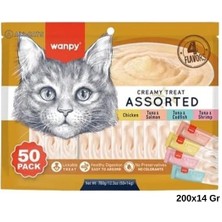 Wnpy Karışık Dört Lezzetli Krema Kedi Ödülü, 200X14 Gram