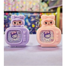 ÖZ OFİS Kuromi Tasarımlı Televizyon Şekilli Kadife Kaplı Kalemtıraş Tekli