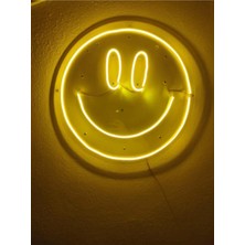 Gülenyüz Neon Emoji Smile Neon LED Dekoratif Duvar Aydınlatması Neon Duvar Yazısı