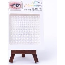 Aesco Bimotif Farklı Boyutlarda Incili Yüz ve Vücut Stickerı Makyaj Taşı 1 Kutu