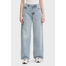 Tommy Hilfiger Pamuklu Wide Leg Fit Yüksek Bel Jeans Bayan Kot Pantolon WW0WW48519 1AA