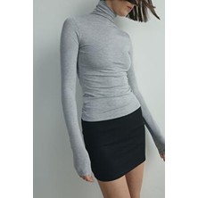 Suud Collection Gri Boğazlı Tensel Body