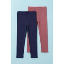 Perendi Kız Çocuk 2’li Tayt Seti Mevsimlik Pamuk Kaşkorse Çok Renkli Esnek ve Rahat