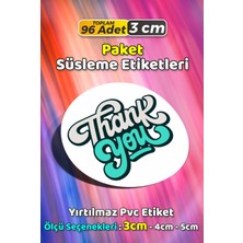 Sb Store Thank You Ambalaj Kargo Hediye Paketleme Etiketi Model 19 - 96 Adet 3cm