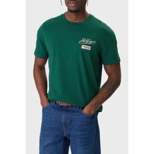 Tommy Hilfiger Logolu % 100 Pamuk Regular Fit Bisiklet Yaka T Shirt Erkek T Shirt MW0MW41471 L4M