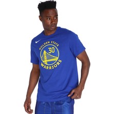 Nike Air Jordan Golden State Warriors Nba Erkek Basketbol Tişört Mavi