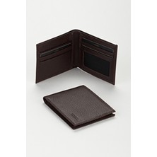 Fossil Kutulu Hakiki Deri Yatay El Portföyü Cüzdan Ekstra Kartlık Özellikli Kahverengi