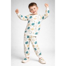 Mini Kanka Erkek Çocuk Desenli Pijama Takımı – Uzun Kollu, Pamuklu, Rahat Kalıp (2’li Takım)