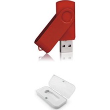 Golden Tech 64 GB Metal Başlıklı Kırmızı Flash Bellek Plastik Kutu ile Kullanıma Hazır