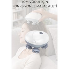 Smayling 3D Saç Derisi Masaj Aleti | 360° Döner Başlıklı | 96 Yoğurma Noktası | Şarj Edilebilir | Çıkarılabilir ve Yıkanabilir