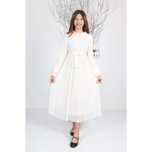 Wild Flower Kız Çocuk Abiye Kız Inci Taşlı Tüllü Kız Abiye AK2229