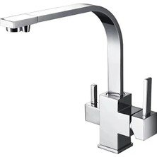 Kare Krom 3 Yollu Musluk Boğaziçi Su Arıtma