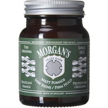 Morgan's Pomade Low Shine Firm Hold Matt Pomade Sert Tutuş, Mat Saç Şekillendirici Pomad (Green Label) 100GR