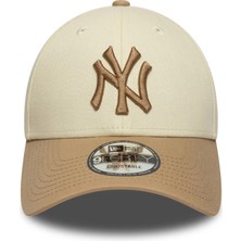 New Era Colour Block 9Forty Neyyan Unisex Krem Şapka.-