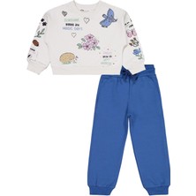 Civil Girls Magic Day Baskılı 2-5 Yaş Eşofman Takımı - Ekru 3-4 Yaş