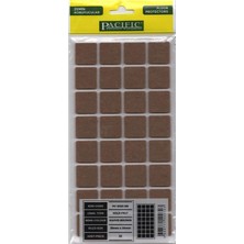 Pacific Yapışkanlı Mobilya Keçesi 25X25 mm 32 Adet