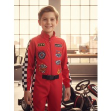 Kostümix Yarış Kostümü Erkek Çocuk Kırmızı