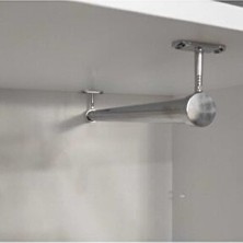  dolap ıçi (30 cm) krom yuvarlak askı borusu( askı borusu +flanş+vida) - dolap ıçi düzenleyiciler - t