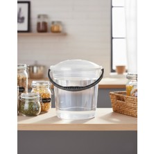 ALMITAL 10 litre Çok Amaçlı Şeffaf Kapaklı Su Kovası Geniş Hacimli Saplı Su Kovası