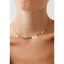 By Milo Jewellery 14 Ayar Altın Luna Choker Kolye