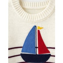 Lumino Çizgili Yelkenli Erkek Çocuk Kazak 4096