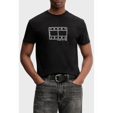 Tommy Jeans Pamuklu Regular Fit Logolu Bisiklet Yaka T Shirt Erkek T Shirt DM0DM22317 Bds