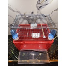 Ceritoğlu Taşıma ve Ötüm Kafesi (Saka-Muhabbet-Kanarya) 2 Farklı Renk-Taşıma Askısı-Kapaklı-Gri