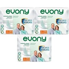 EVONY Hasta Bezi Yetişkin Bel Bantlı Tekstil Yüzey L-Büyük Boy 90 Adet (3pk*30)
