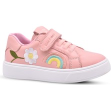 Kids A More Liora Kız Çocuk Hakiki Deri Nakış Detaylı Pudra Renk Günlük Ayakkabı