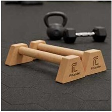Ahşap Şınav Barı (Push Up Bar) 53 cm – Kaymaz ve Dayanıklı Paralel Bar