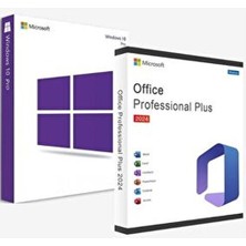 Microsoft Office 2024 Professional Plus + Windows 10 Professional Dijital Key Ömür Boyu