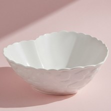 Karaca Pink Love Porselen Salata Kasesi Beyaz 23 cm