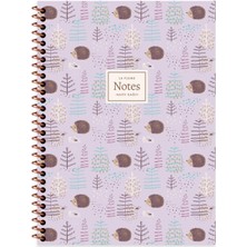 Keskin Color Keskin 16,5 x 22,5 Çizgili Pp Kapak La Plume Forest Defter - Kirpi