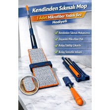 Manosta Kendinden Sıkmalı Mop 1 Adet Mikrofiber Yedek Bez Hediyeli