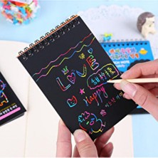 Nasadan Sihirli Defter Kazımalı A6 Renkli Gökkuşağı Defter 8 Sayfa Küçük Boy Karne Hediyesi