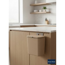 Kemy Home Dolap Kapağına Asılan Kapaklı Çöp Kovası – Pratik Mutfak Çöp Kovası