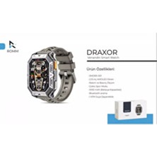 Venandin SMDRX-001 Draxor Akıllı Saat Bluetooth Arama Özellikli Spor & Şık Tasarım Gri