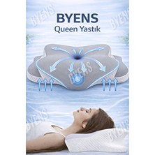 BYENS Ortopedik Visco Yastık Uyku Yastığı Destekli Düzleşmesi Ağrısı Için Güzellik 60X40X12CM