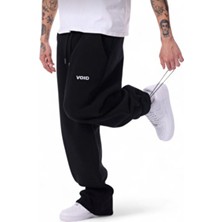 Unisex Eşofman Altı Kışlık Orginal Siyah Voıd Oversize