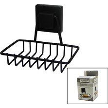 Flamex Siyah - Metal Katı Sabunluk Kare Güçlü Yapışkanlı 11X12.5X11CM (5047)