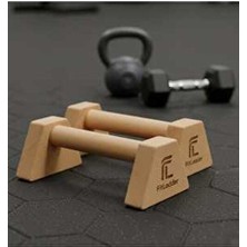 Ahşap Şınav Barı (Push Up Bar) 23 cm – Kaymaz ve Dayanıklı Paralel Bar