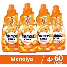 Yumoş Extra Çamaşır Yumuşatıcı 60 Yıkama Manolya 1440 ml X4