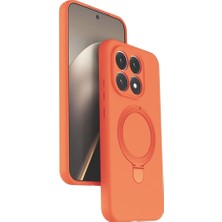 MobaxAksesuar Xiaomi 15T Kılıf M-Safe Şarj Özellikli Standlı Silikon Samara Kapak